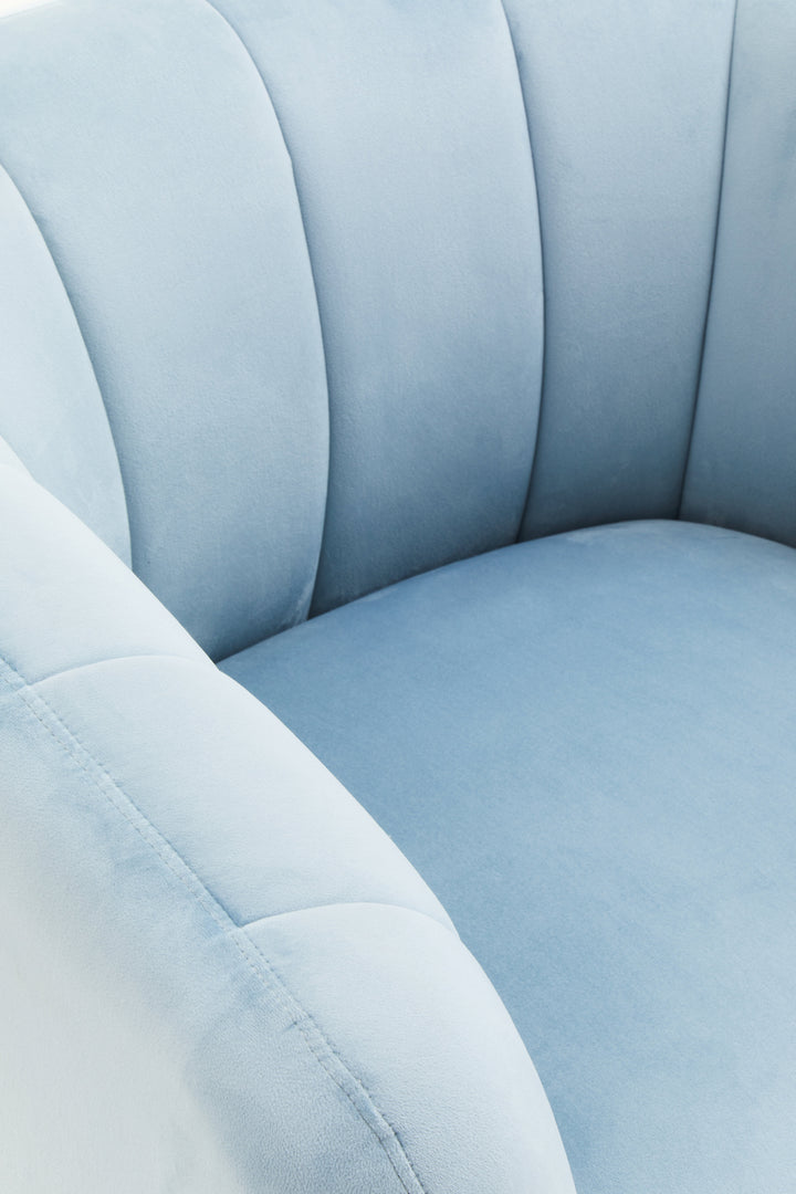 Yasmeen Blue Velvet Armchair