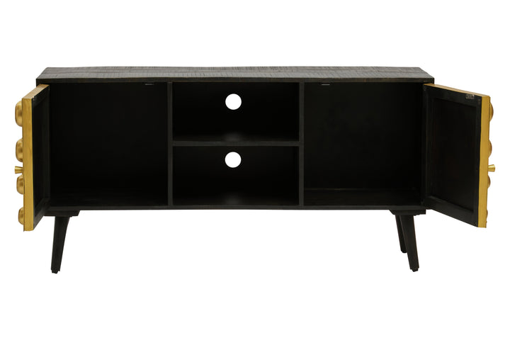 Arti Media Unit in Mango Wood Finish