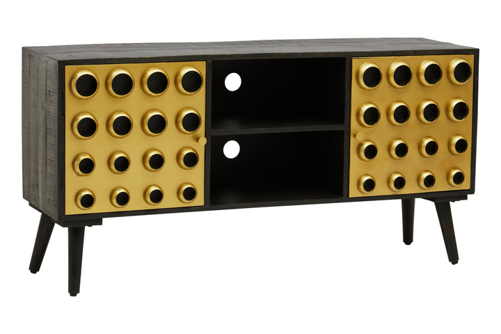 Arti Media Unit in Mango Wood Finish