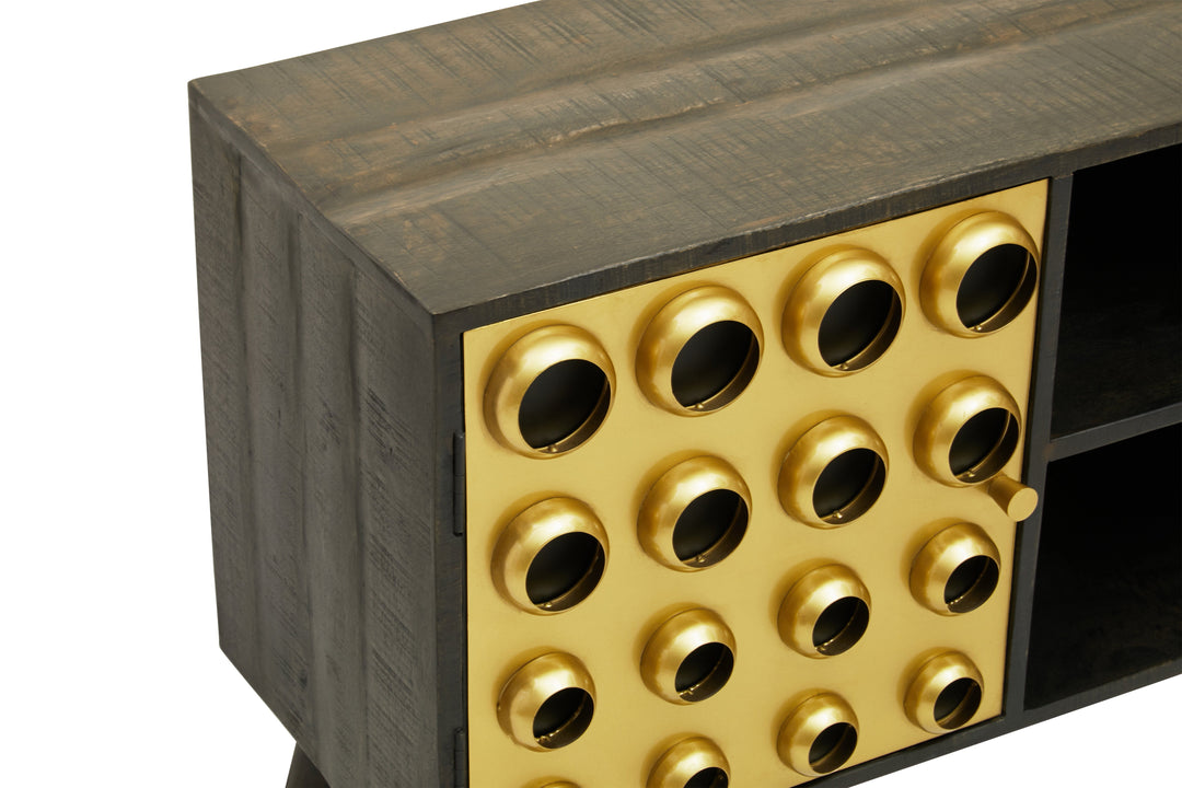 Arti Media Unit in Mango Wood Finish