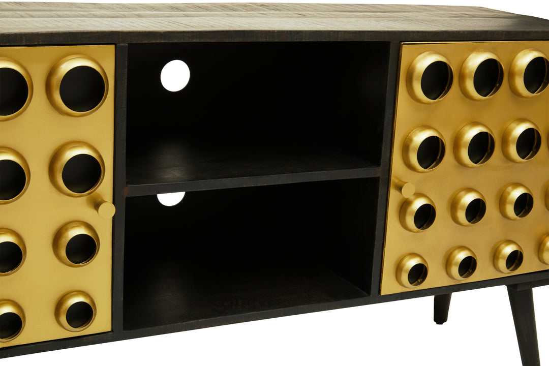 Arti Media Unit in Mango Wood Finish