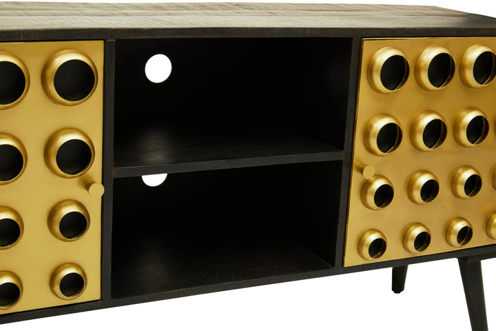 Arti Media Unit in Mango Wood Finish