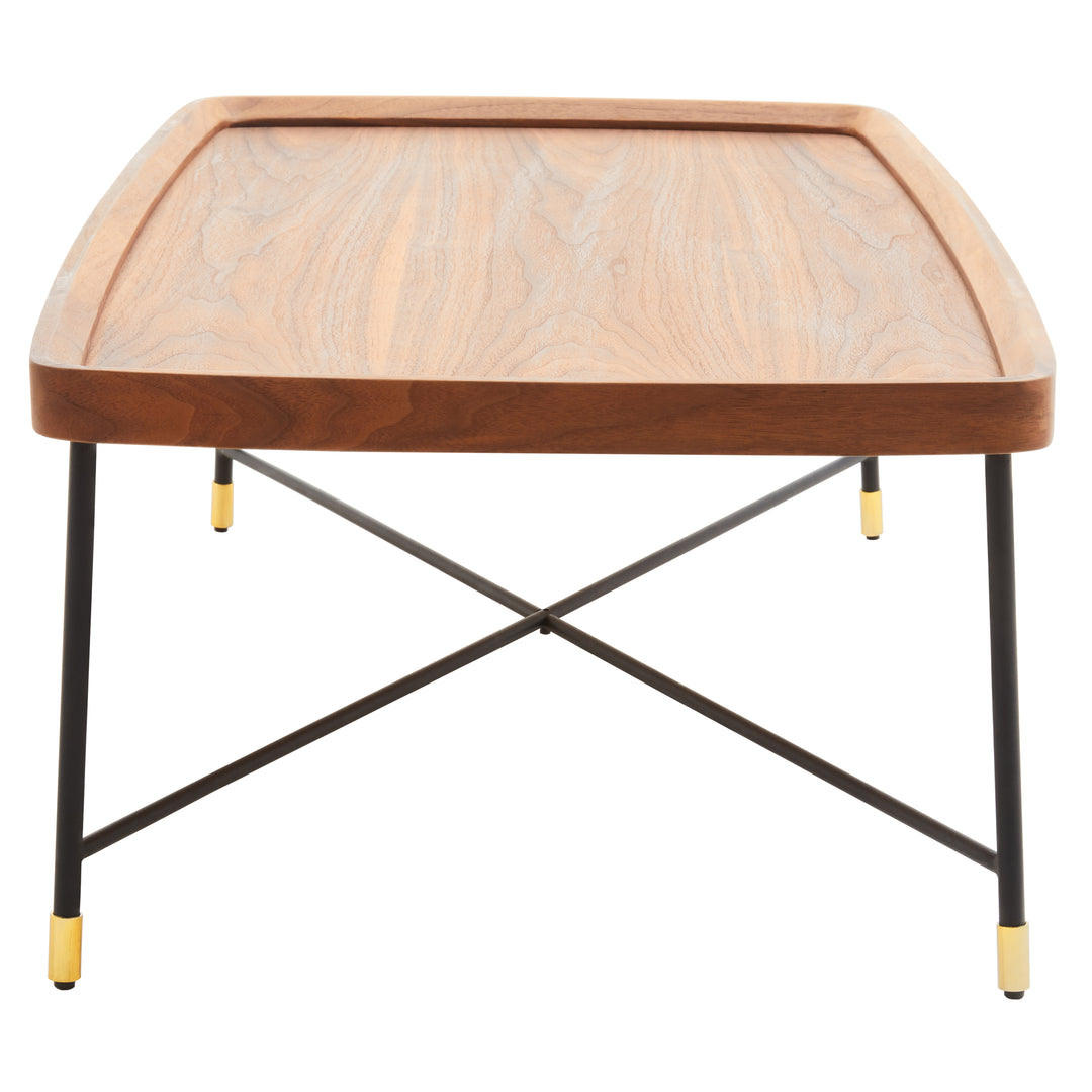 Doha Coffee Table with Metal Cross-Leg Base
