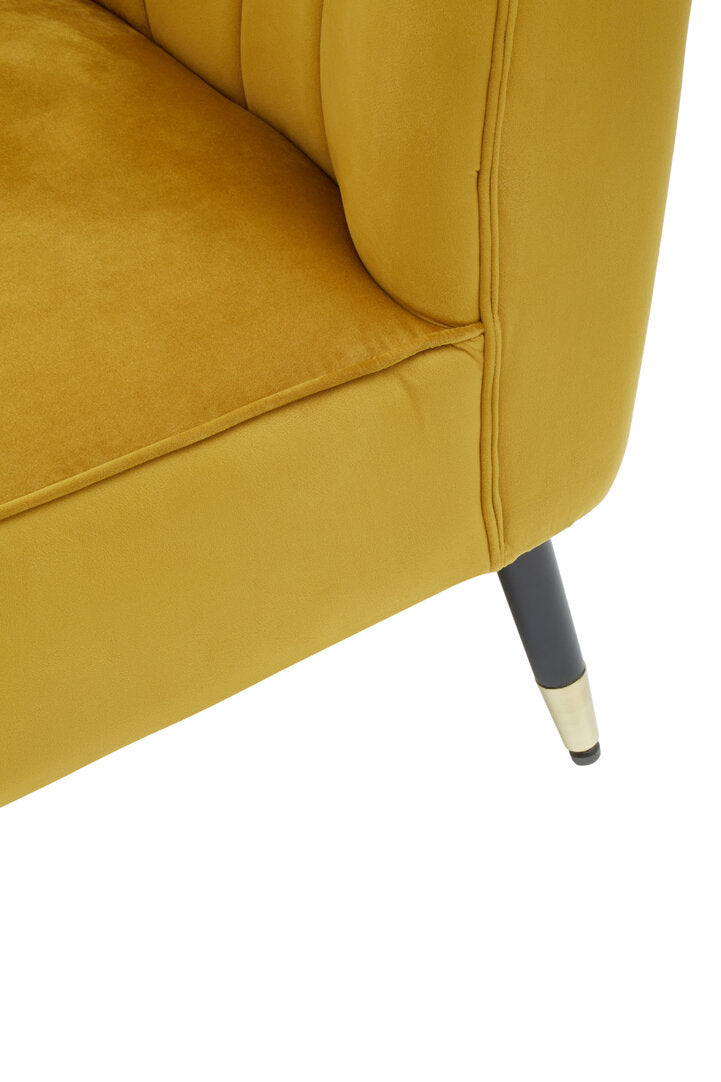 Corbridge Elegant Mustard Velvet Chaise Longue