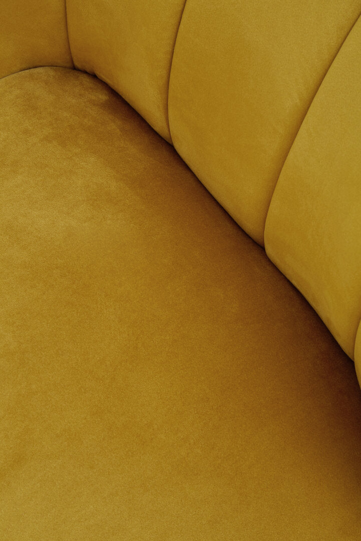 Corbridge Elegant Mustard Velvet Chaise Longue