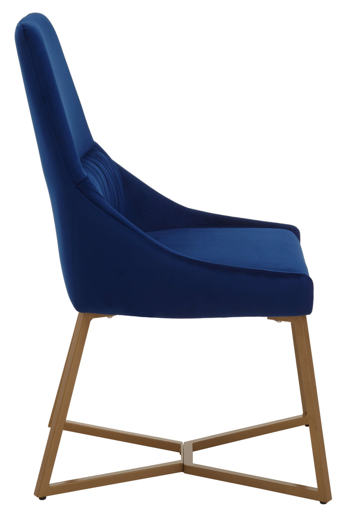 Vieste Midnight Blue Velvet Dining Chair