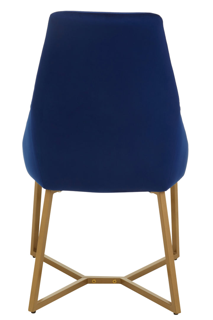 Vieste Midnight Blue Velvet Dining Chair