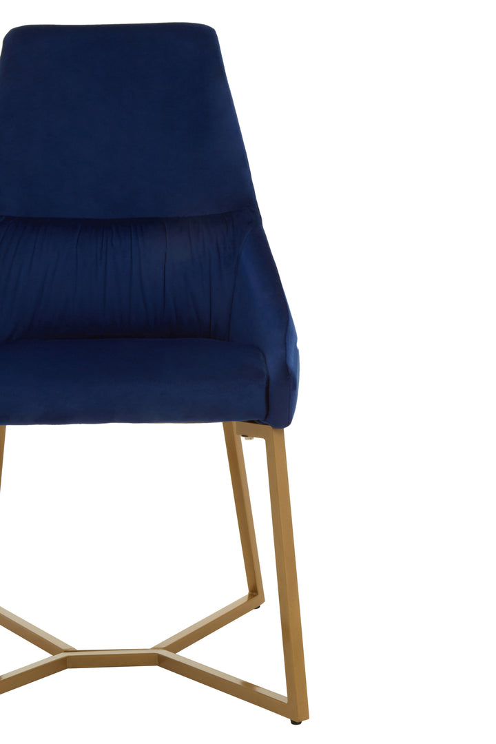 Vieste Midnight Blue Velvet Dining Chair