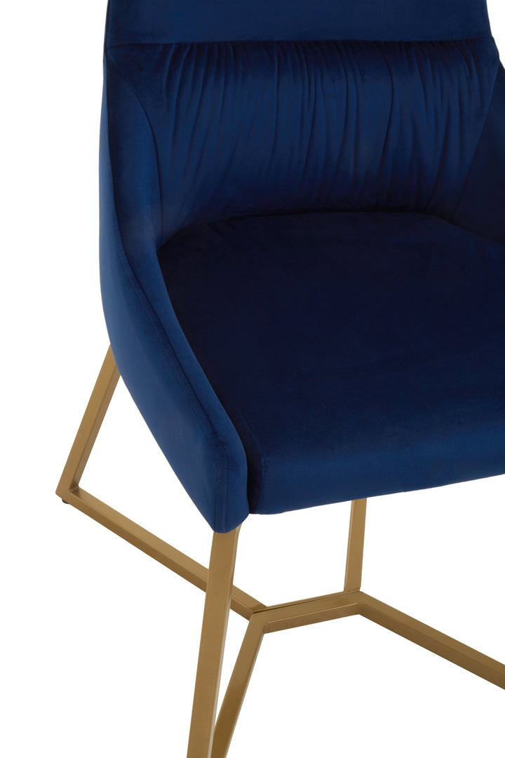 Vieste Midnight Blue Velvet Dining Chair