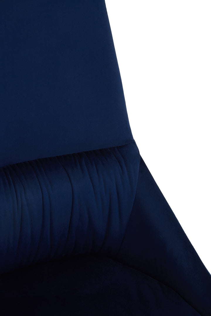 Vieste Midnight Blue Velvet Dining Chair