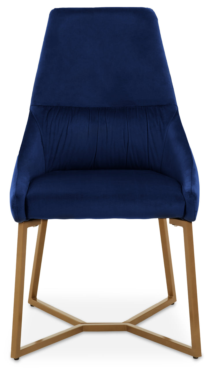 Vieste Midnight Blue Velvet Dining Chair