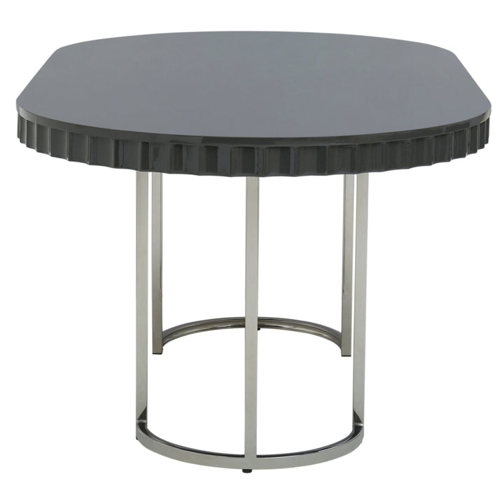 Genoa Dining Table in Grey High Gloss Finish