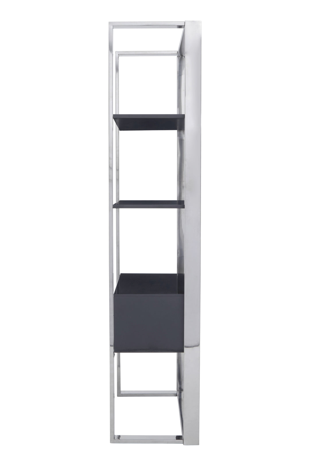 Genoa Shelf Unit in High Gloss Grey Finish