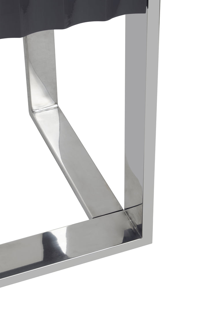 Genoa Shelf Unit in High Gloss Grey Finish