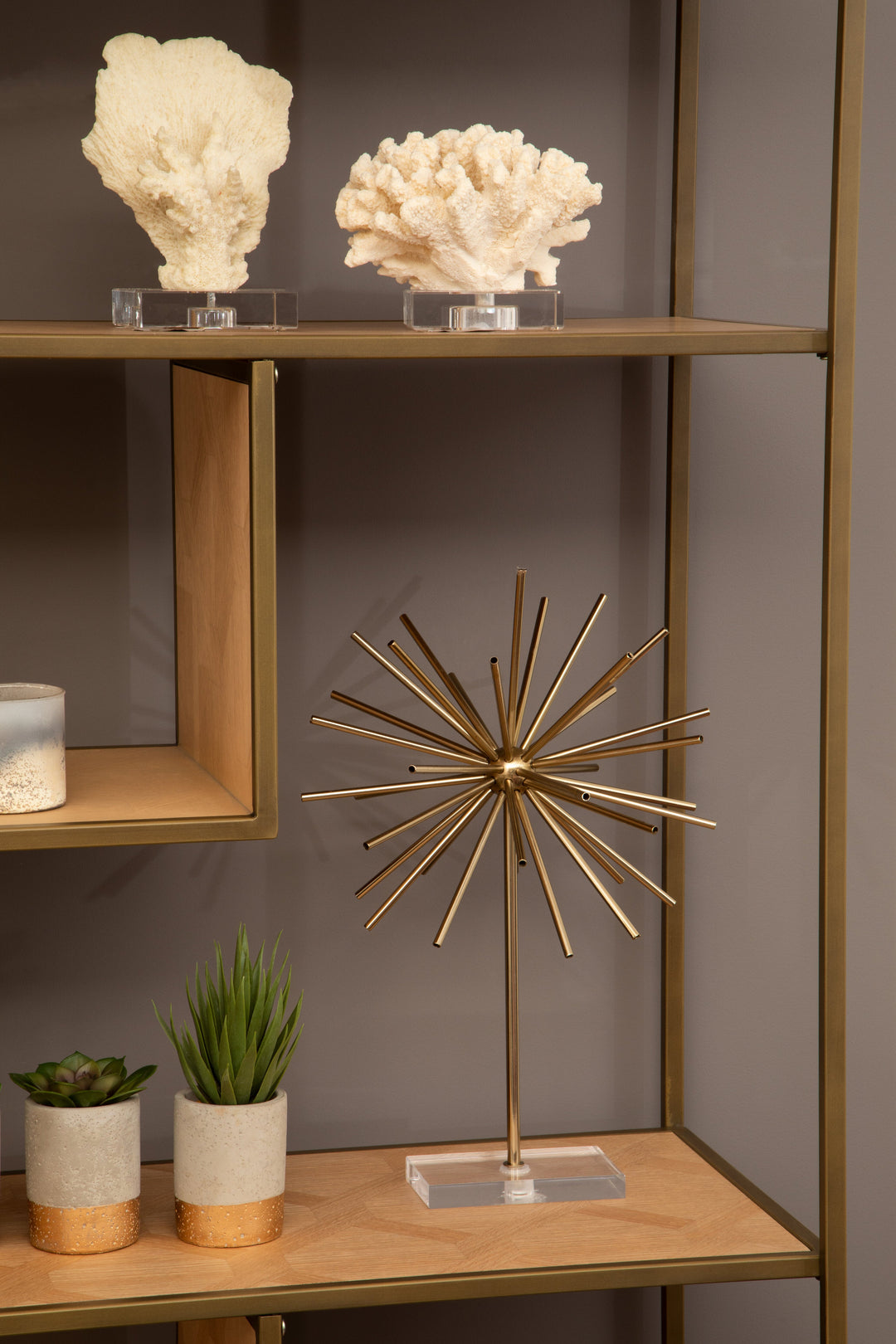 Grenoble Bookshelf in Brown Wood Finish
