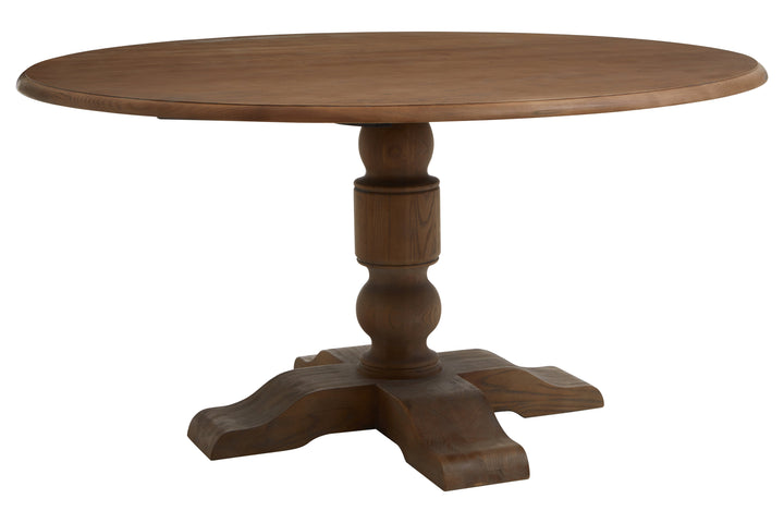 Parkside Round Dining Table in Oak Finish