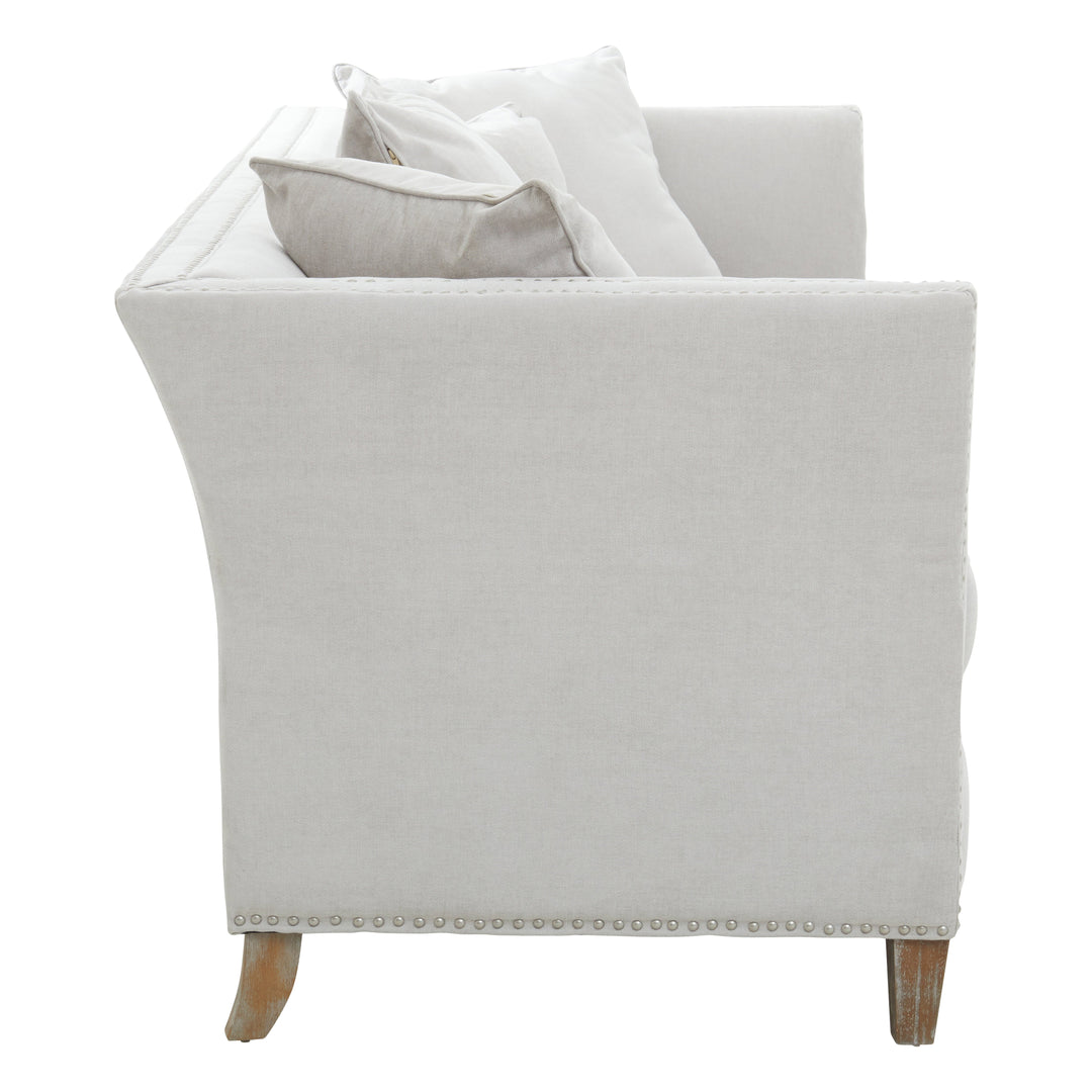 Sutton Three-Seater Grey Fabric Sofa