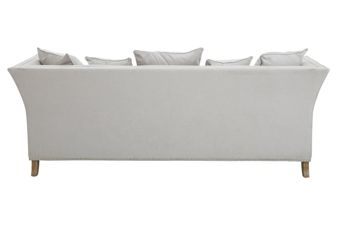 Sutton Three-Seater Grey Fabric Sofa
