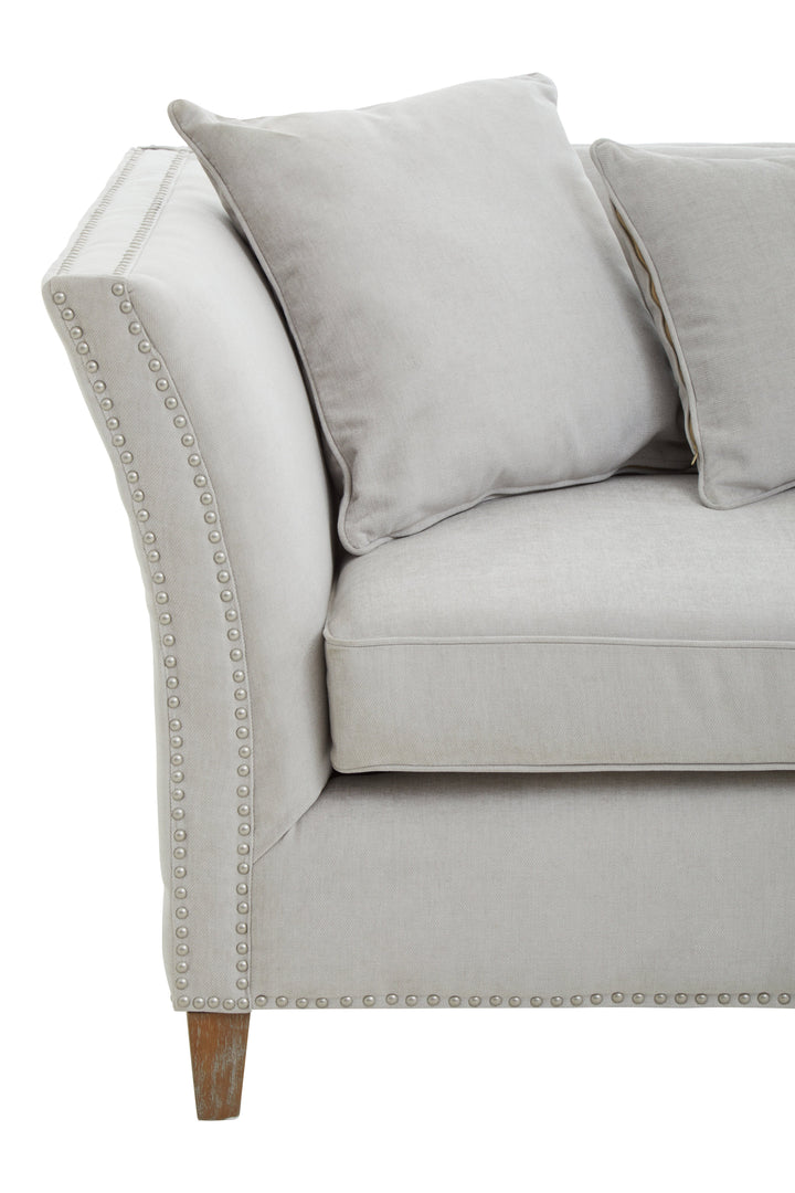 Sutton Three-Seater Grey Fabric Sofa