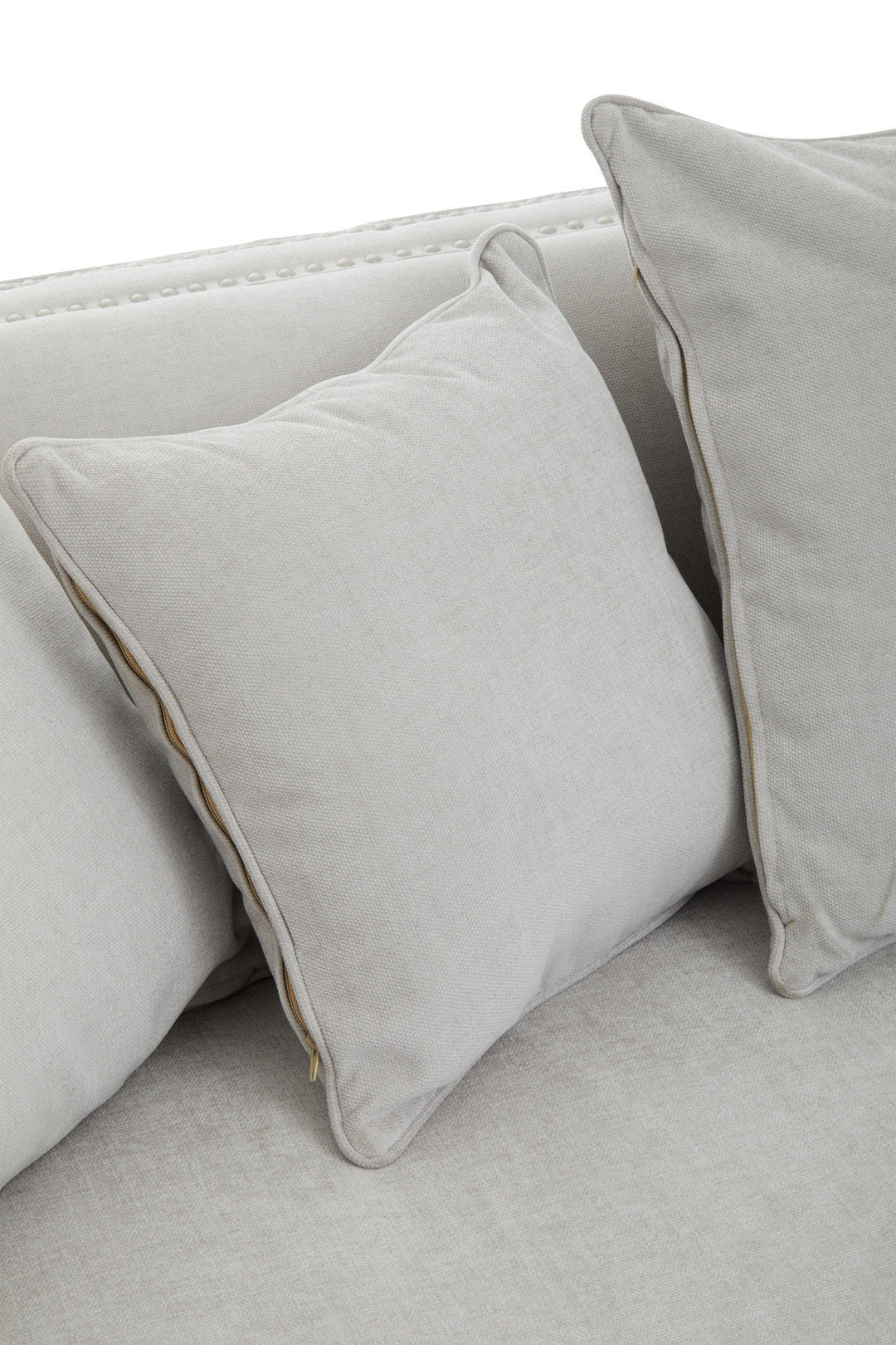 Sutton Three-Seater Grey Fabric Sofa