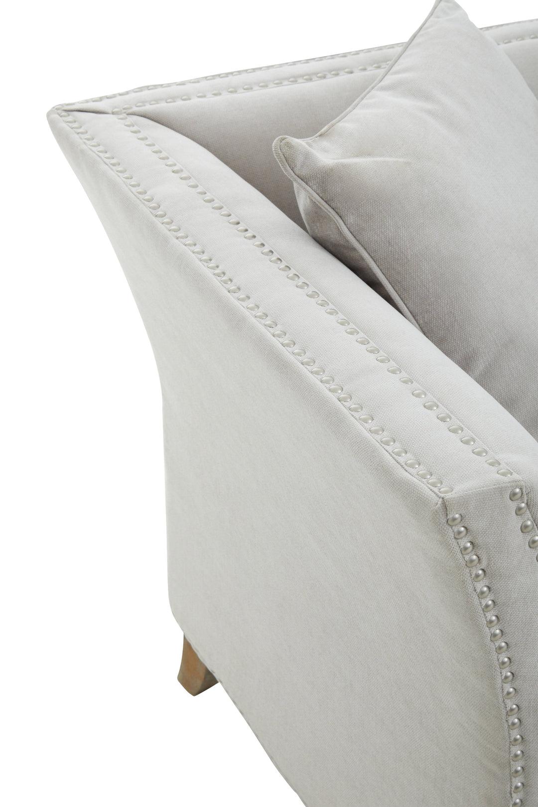 Sutton Three-Seater Grey Fabric Sofa
