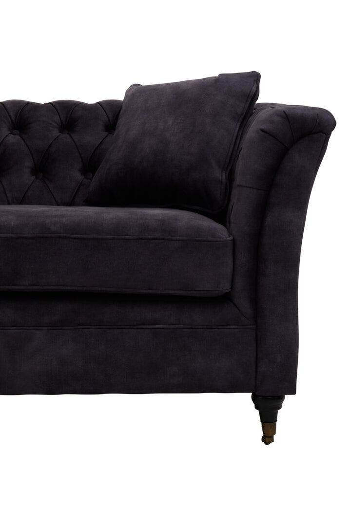 Palma Velvet Sofa – Grey (3 Seat)