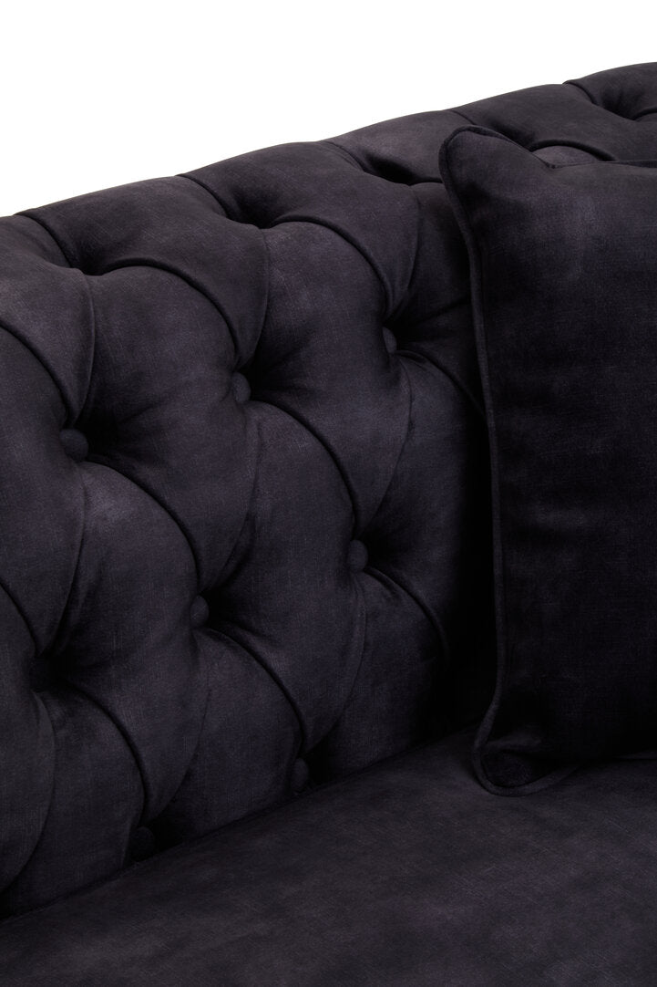 Palma Velvet Sofa – Grey (3 Seat)