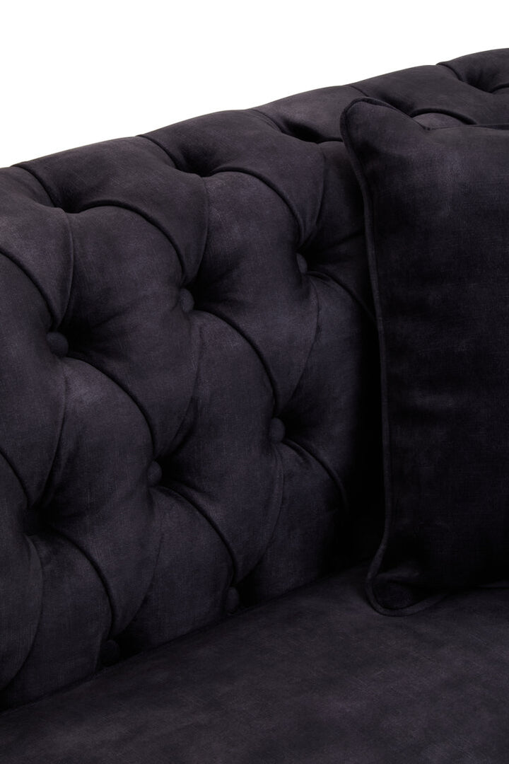 Palma Velvet Sofa – Grey (3 Seat)