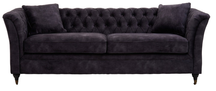 Palma Velvet Sofa – Grey (3 Seat)