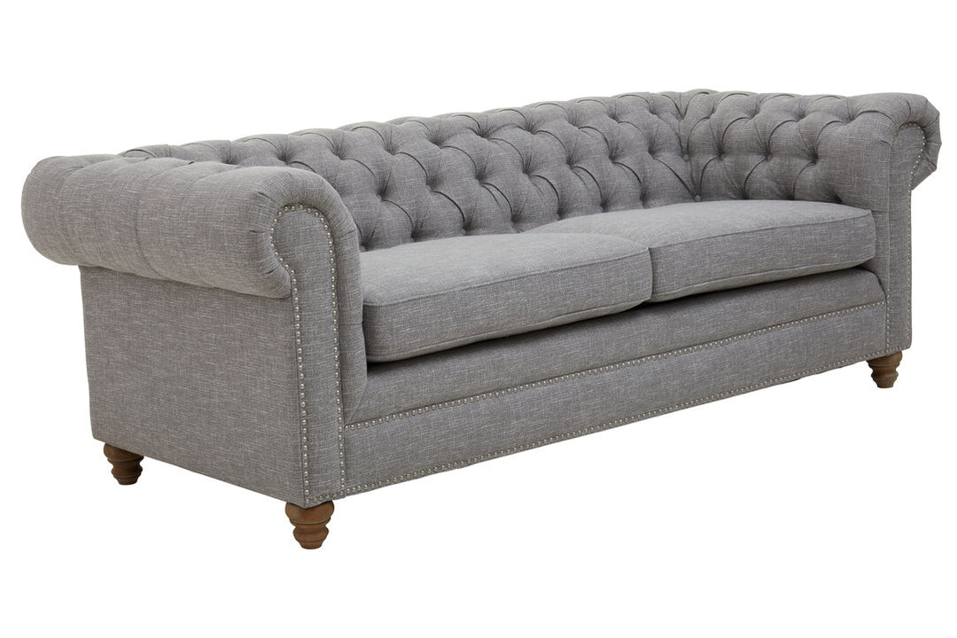 Marina Linen Sofa – Grey (3 Seat)
