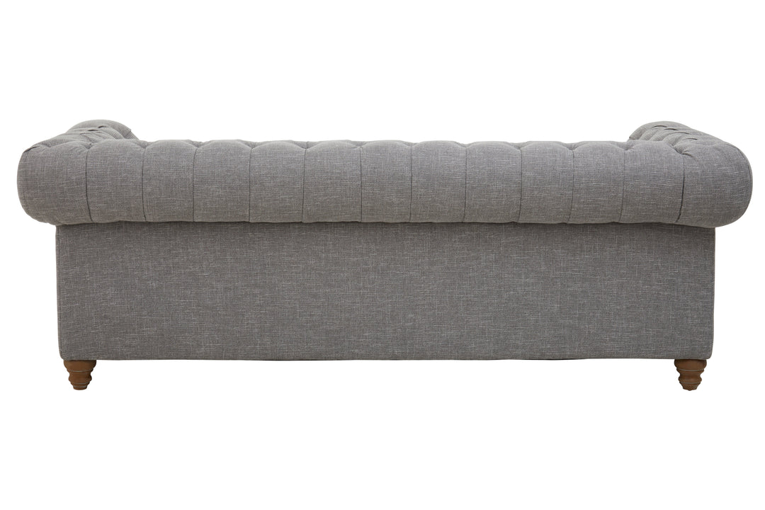 Stella Three-Seater Grey Linen Sofa