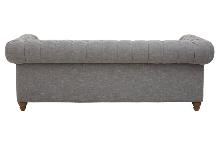 Stella Three-Seater Grey Linen Sofa