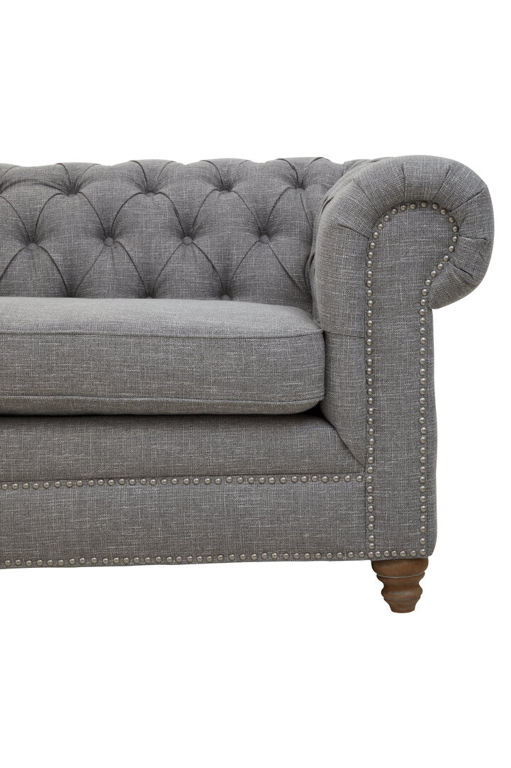 Marina Linen Sofa – Grey (3 Seat)