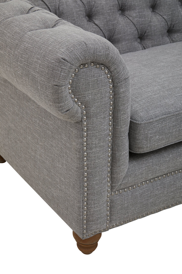 Marina Linen Sofa – Grey (3 Seat)