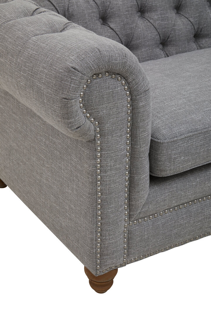 Marina Linen Sofa – Grey (3 Seat)