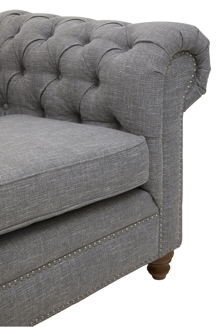 Marina Linen Sofa – Grey (3 Seat)