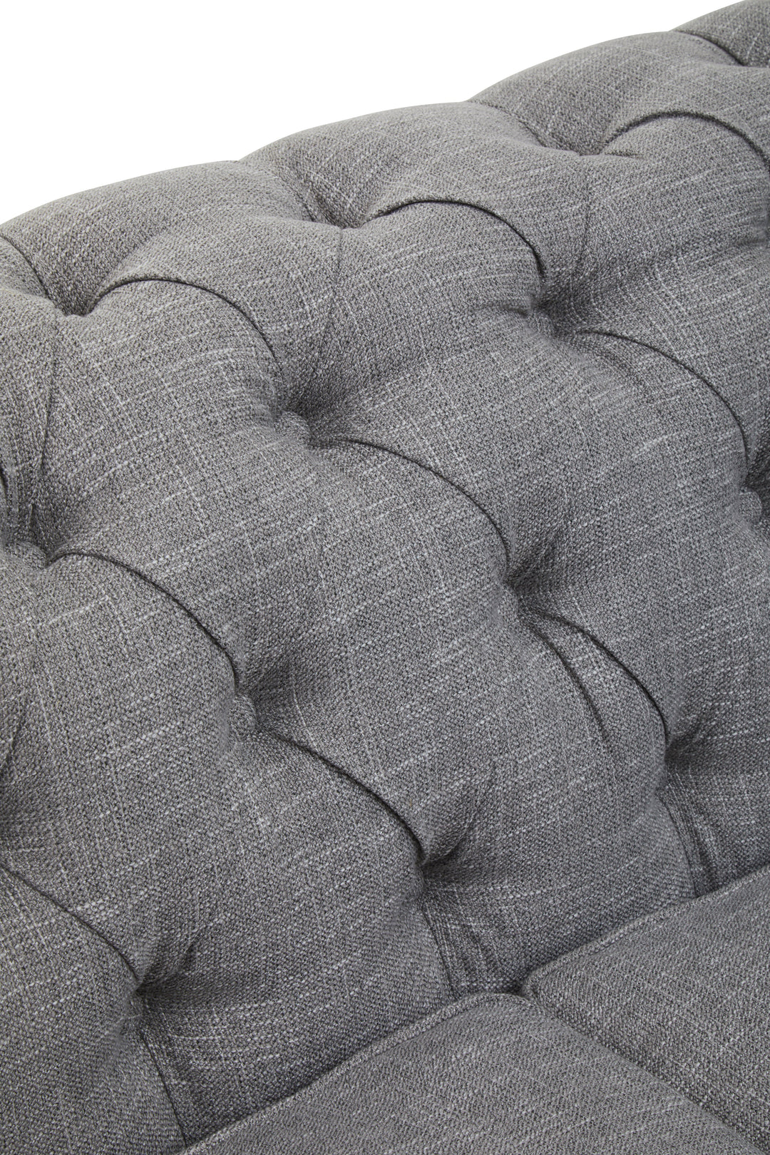 Stella Three-Seater Grey Linen Sofa
