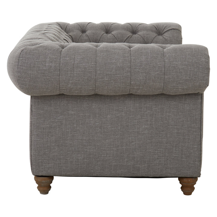 Stella Two-Seater Grey Linen Sofa