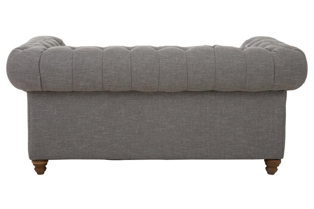 Stella Two-Seater Grey Linen Sofa