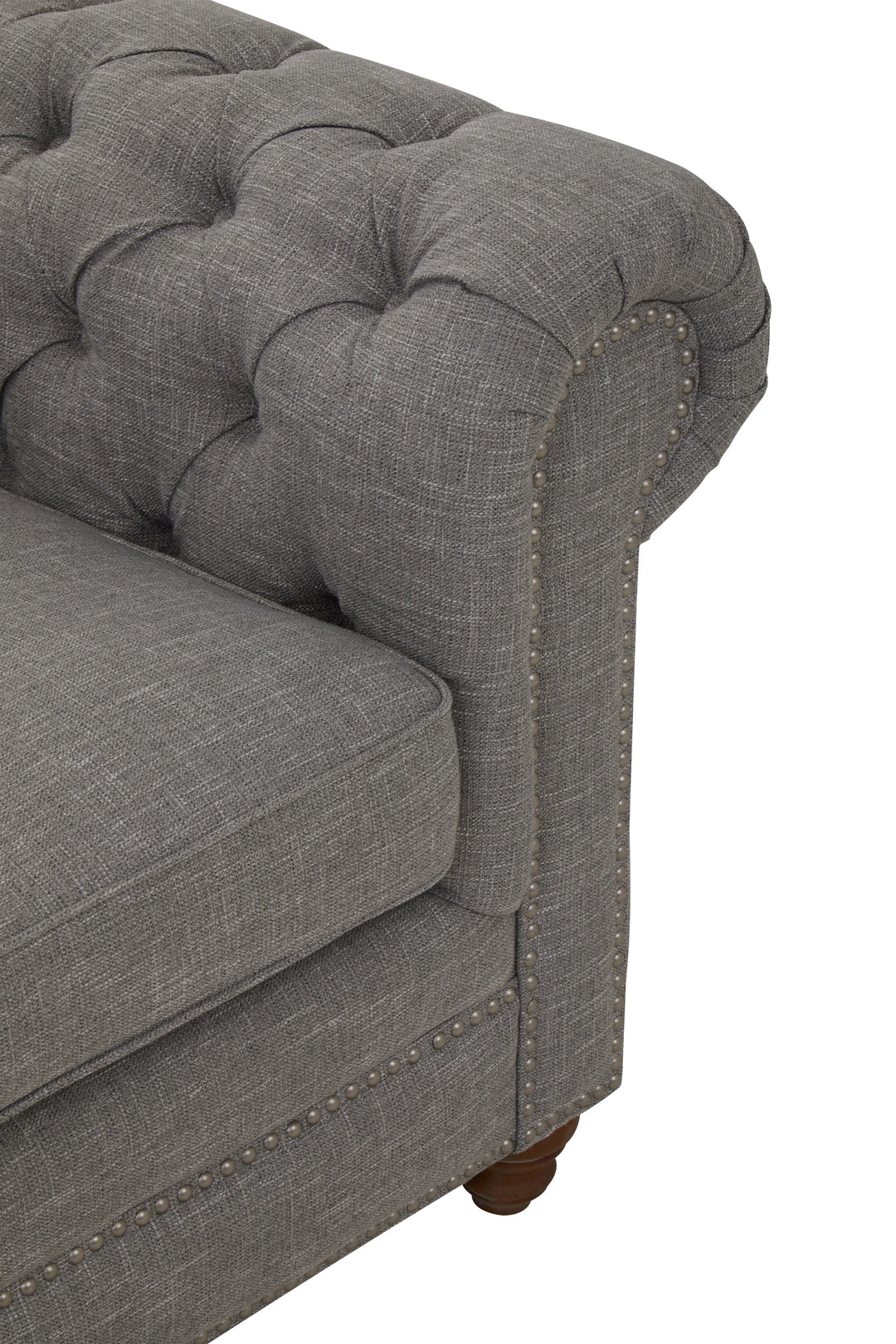 Stella Two-Seater Grey Linen Sofa