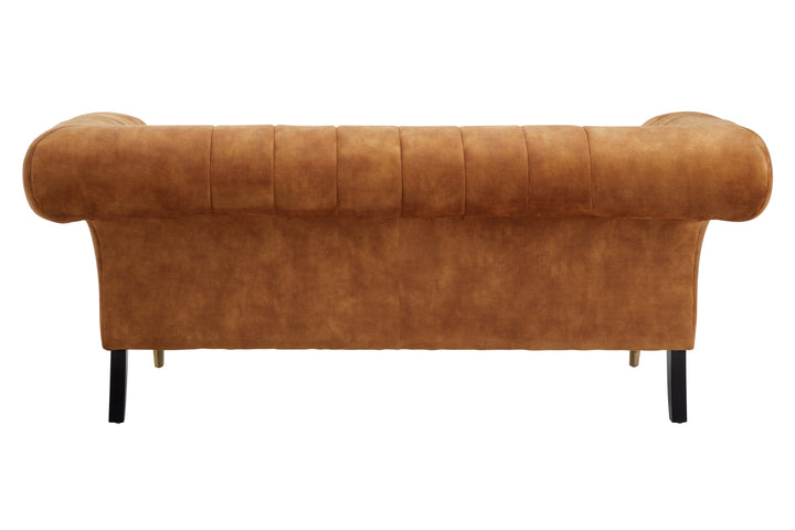 Thistle Two Seat Sofa – Gold Velvet