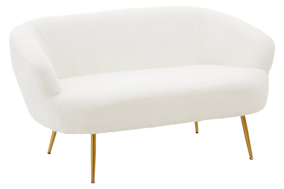 Laguna Two Seat Sofa With Gold Finish Legs