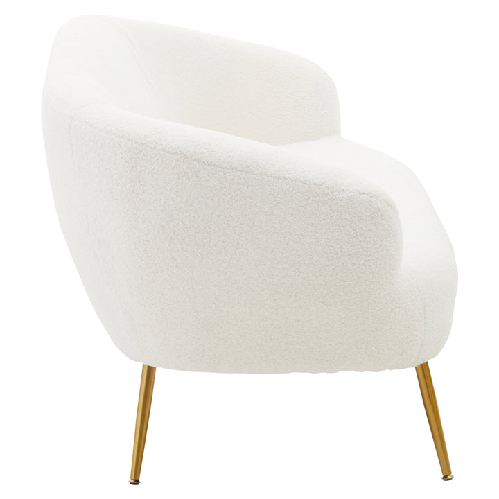 Yazmin Two-Seater Sofa with Gold Legs