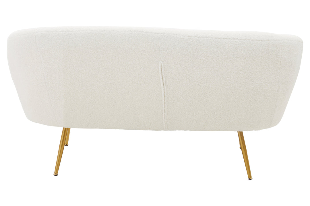 Yazmin Two-Seater Sofa with Gold Legs