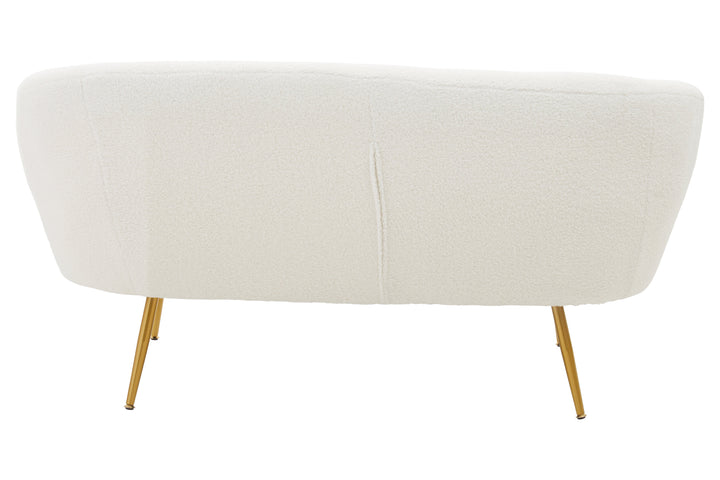 Yazmin Two-Seater Sofa with Gold Legs