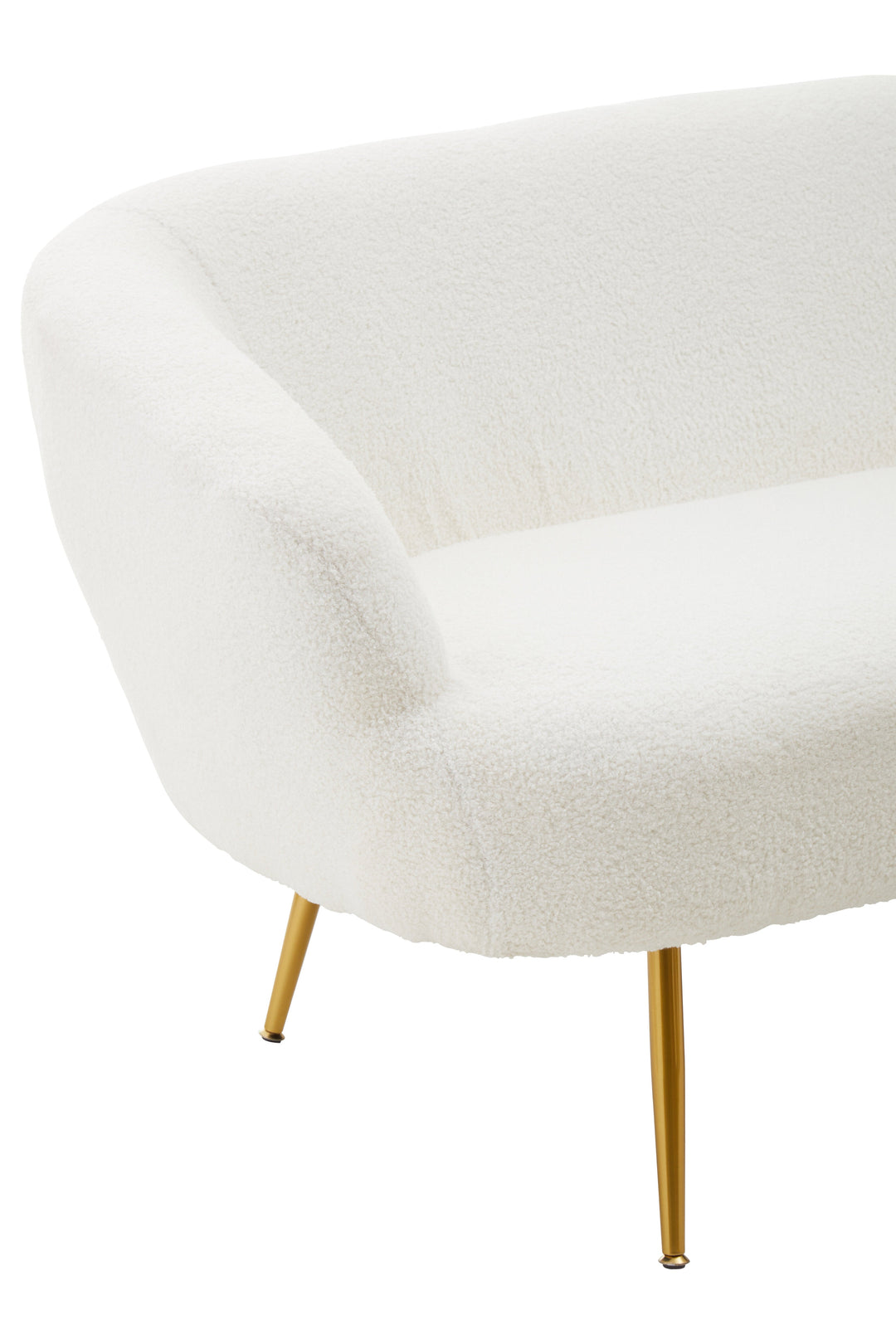 Yazmin Two-Seater Sofa with Gold Legs