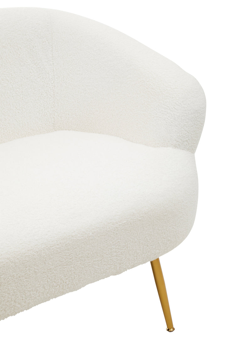 Yazmin Two-Seater Sofa with Gold Legs