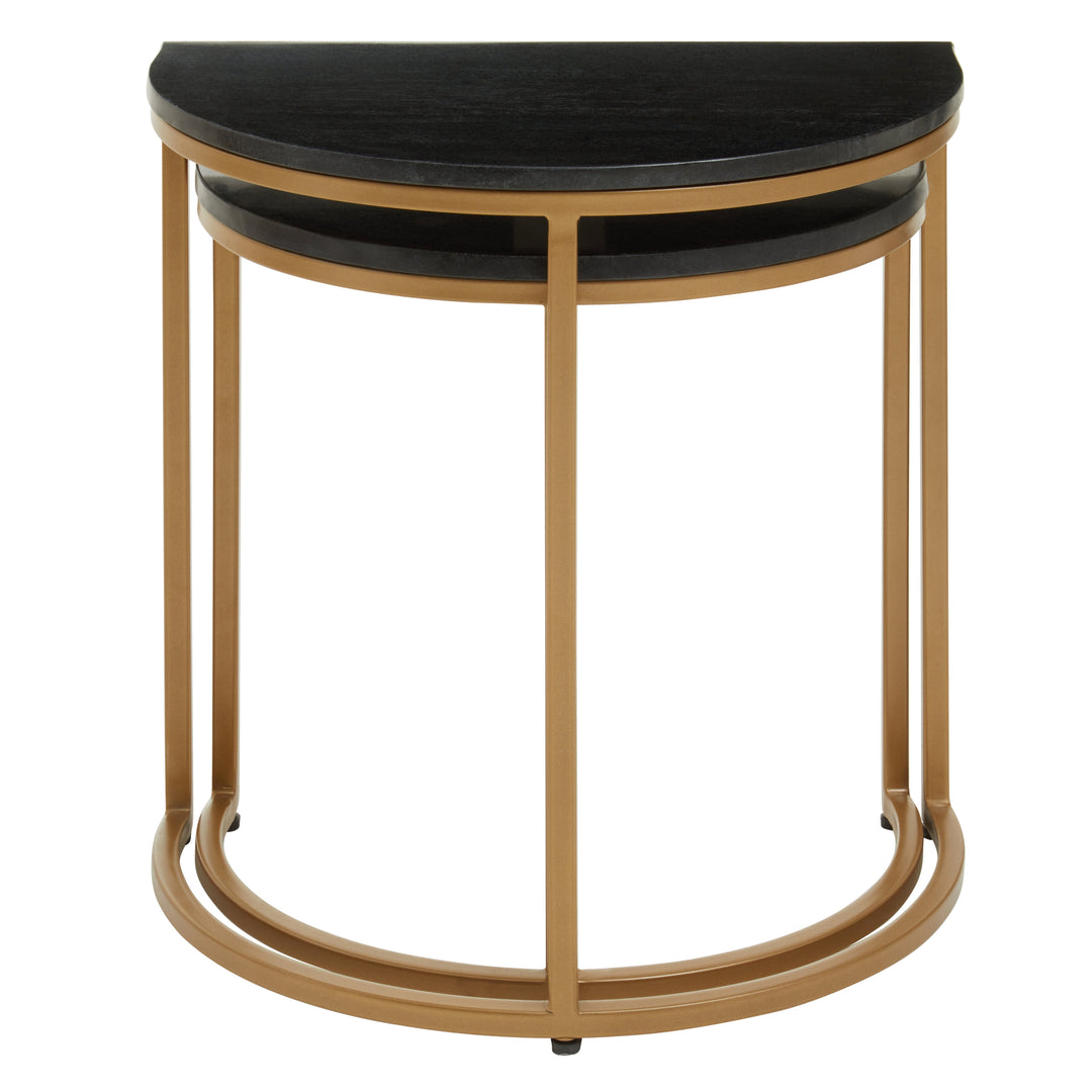 Varana Black Marble Top Tables – Nest of Two