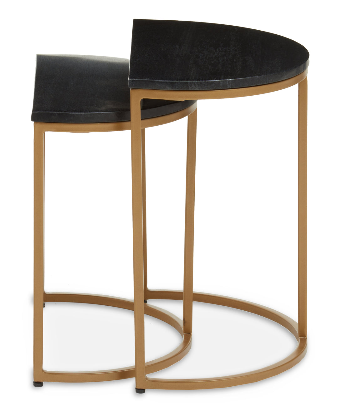 Varana Black Marble Top Tables – Nest of Two