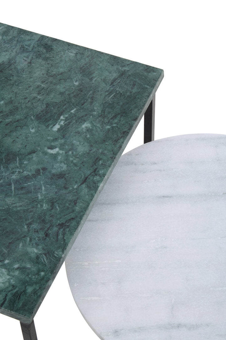 Kingsley Assorted Marble Nest of 3 Tables